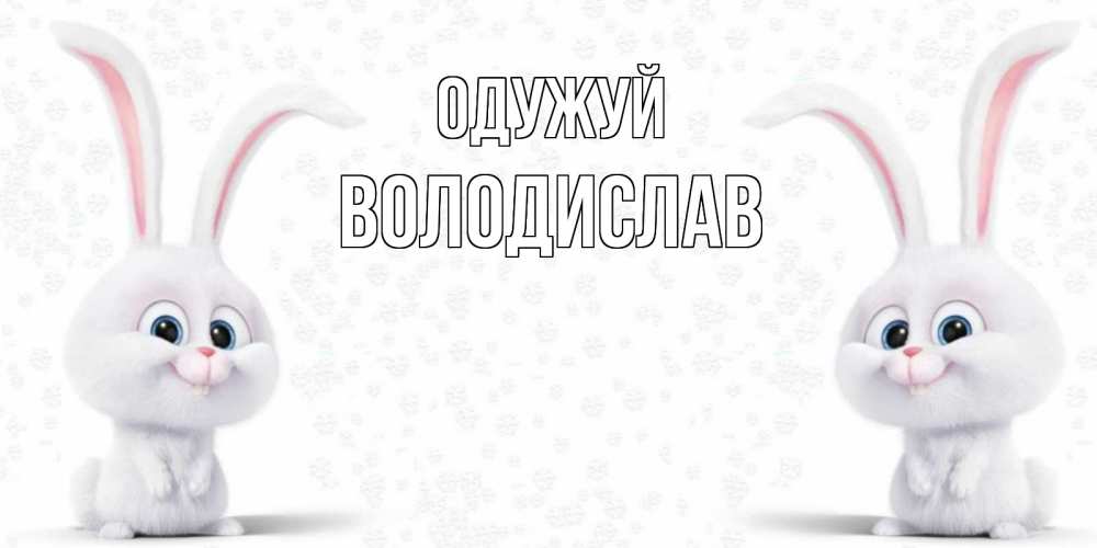 Открытка на каждый день з підписом, Володислав Одужуй не болей с зайцем Прикольна листівка з побажанням онлайн скачати безкоштовно 
