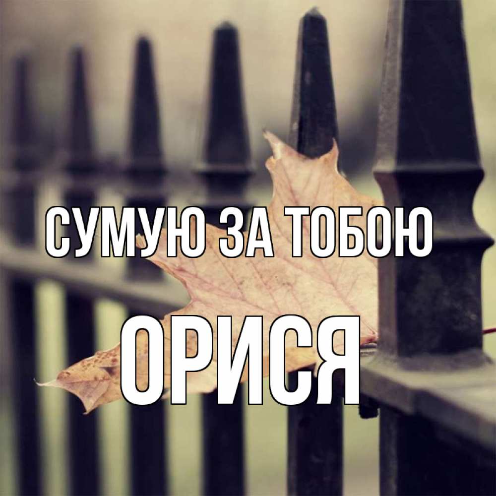 Открытка на каждый день з підписом, Орися Сумую за тобою очень скучно Прикольна листівка з побажанням онлайн скачати безкоштовно 