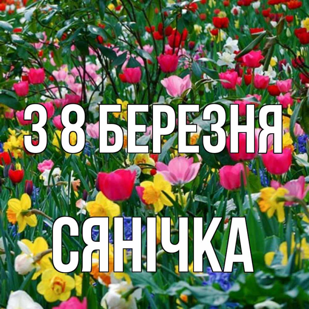 Открытка на каждый день з підписом, Сянічка З 8 БЕРЕЗНЯ с международным женским днем поздравления для женщины Прикольна листівка з побажанням онлайн скачати безкоштовно 