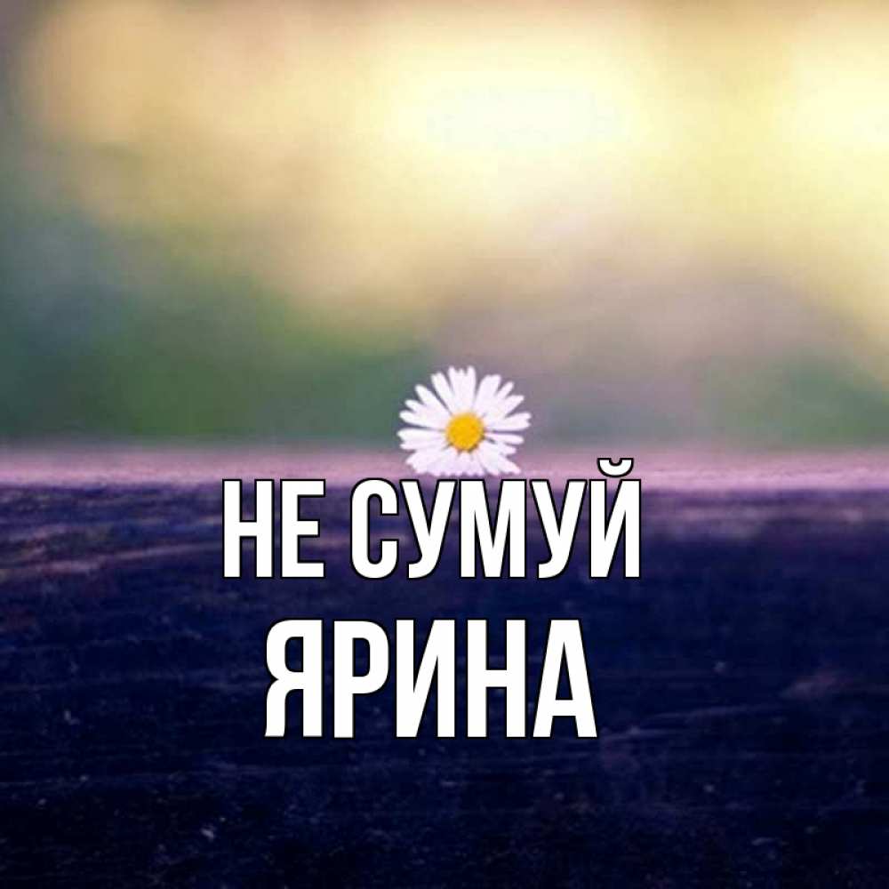 Открытка на каждый день з підписом, Ярина Не сумуй красота Прикольна листівка з побажанням онлайн скачати безкоштовно 