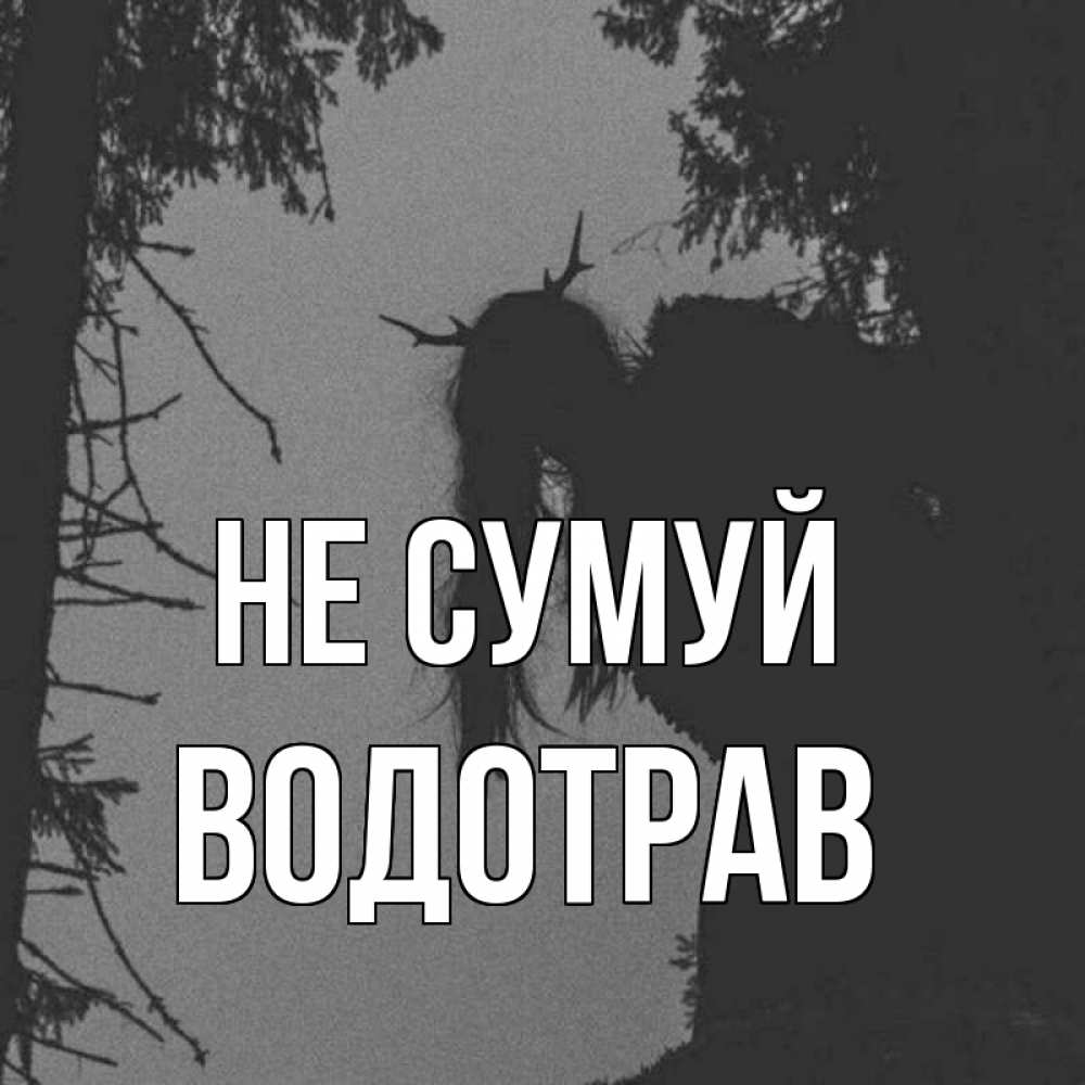 Открытка на каждый день з підписом, Водотрав Не сумуй чудище лесное Прикольна листівка з побажанням онлайн скачати безкоштовно 