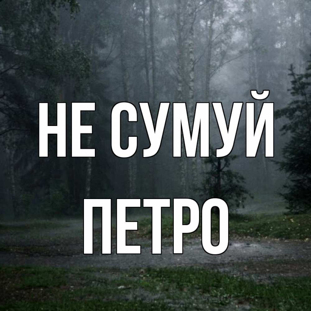Открытка на каждый день з підписом, Петро Не сумуй осень Прикольна листівка з побажанням онлайн скачати безкоштовно 