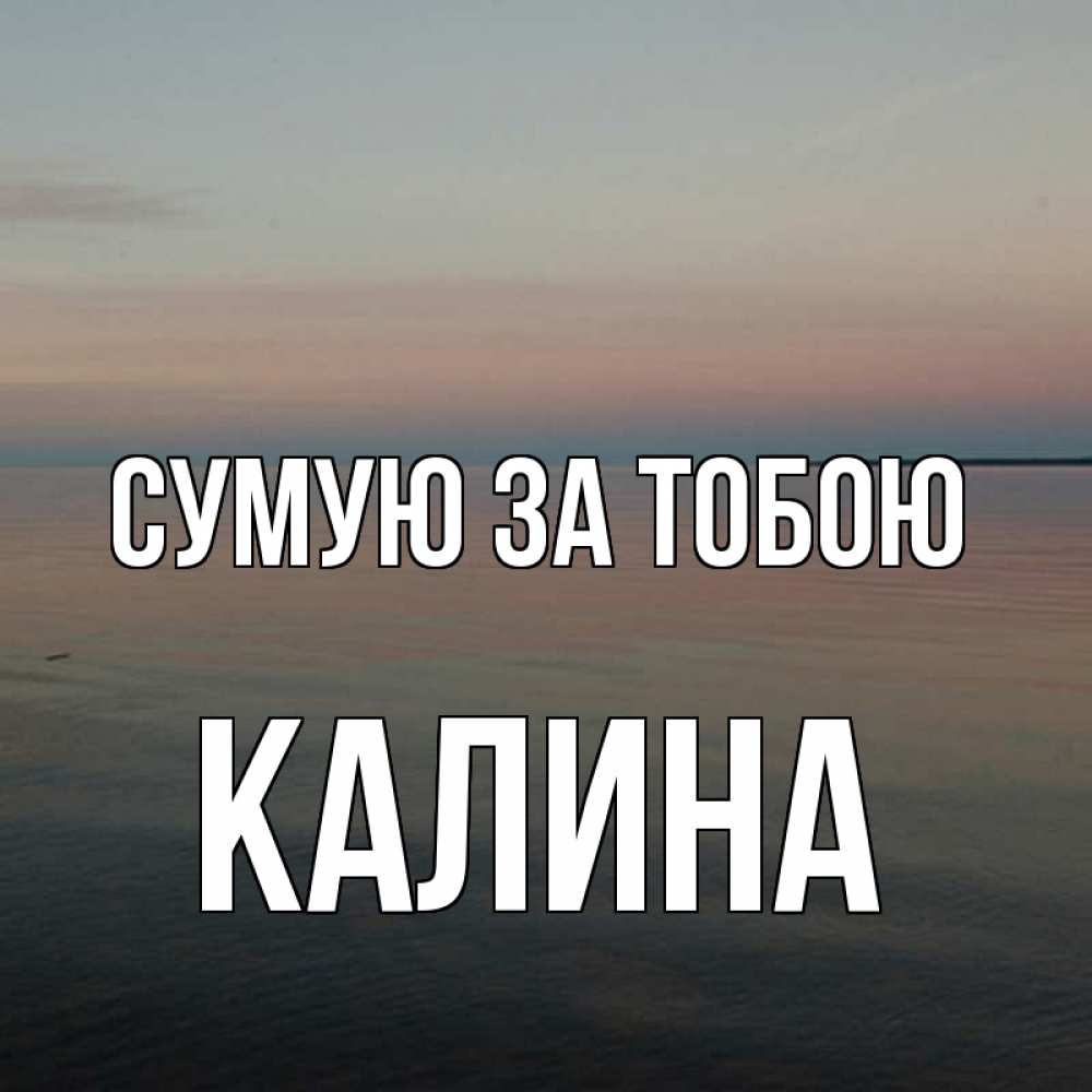 Открытка на каждый день з підписом, Калина Сумую за тобою пусто Прикольна листівка з побажанням онлайн скачати безкоштовно 