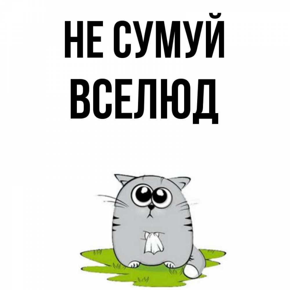 Открытка на каждый день з підписом, Вселюд Не сумуй грустный котяра Прикольна листівка з побажанням онлайн скачати безкоштовно 