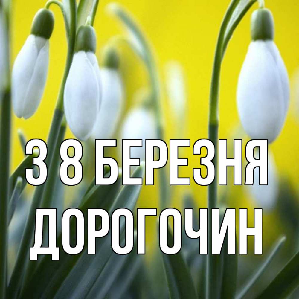 Открытка на каждый день з підписом, Дорогочин З 8 БЕРЕЗНЯ весенние цветы Прикольна листівка з побажанням онлайн скачати безкоштовно 