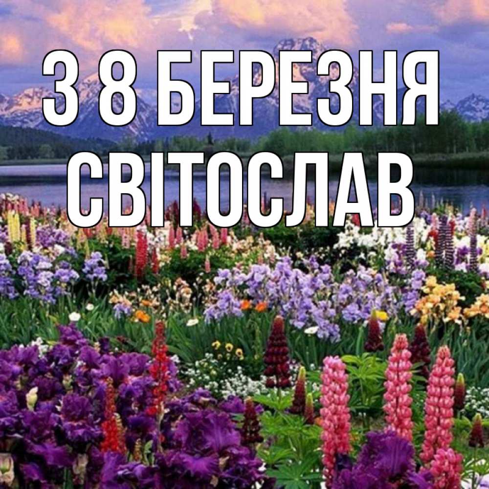 Открытка на каждый день з підписом, Світослав З 8 БЕРЕЗНЯ международный женский день Прикольна листівка з побажанням онлайн скачати безкоштовно 