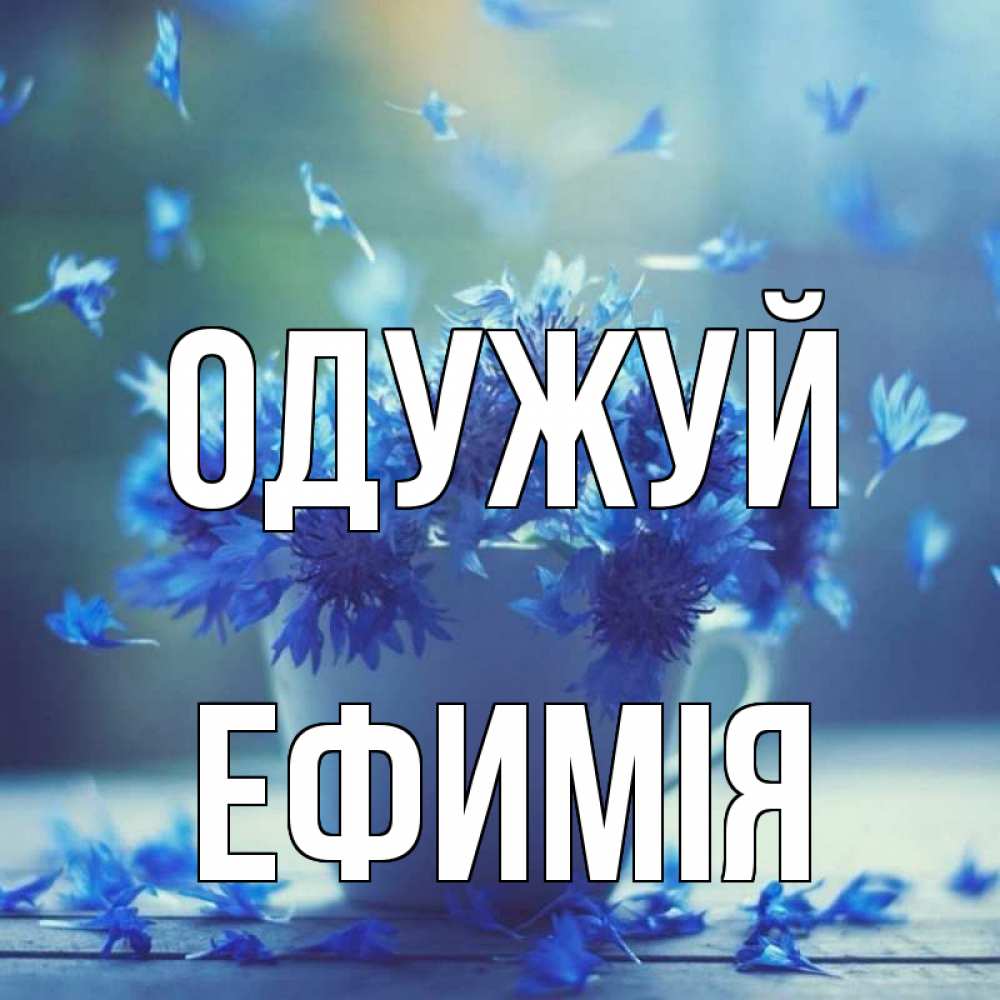 Открытка на каждый день з підписом, Ефимія Одужуй кружка с зельем и цветами Прикольна листівка з побажанням онлайн скачати безкоштовно 