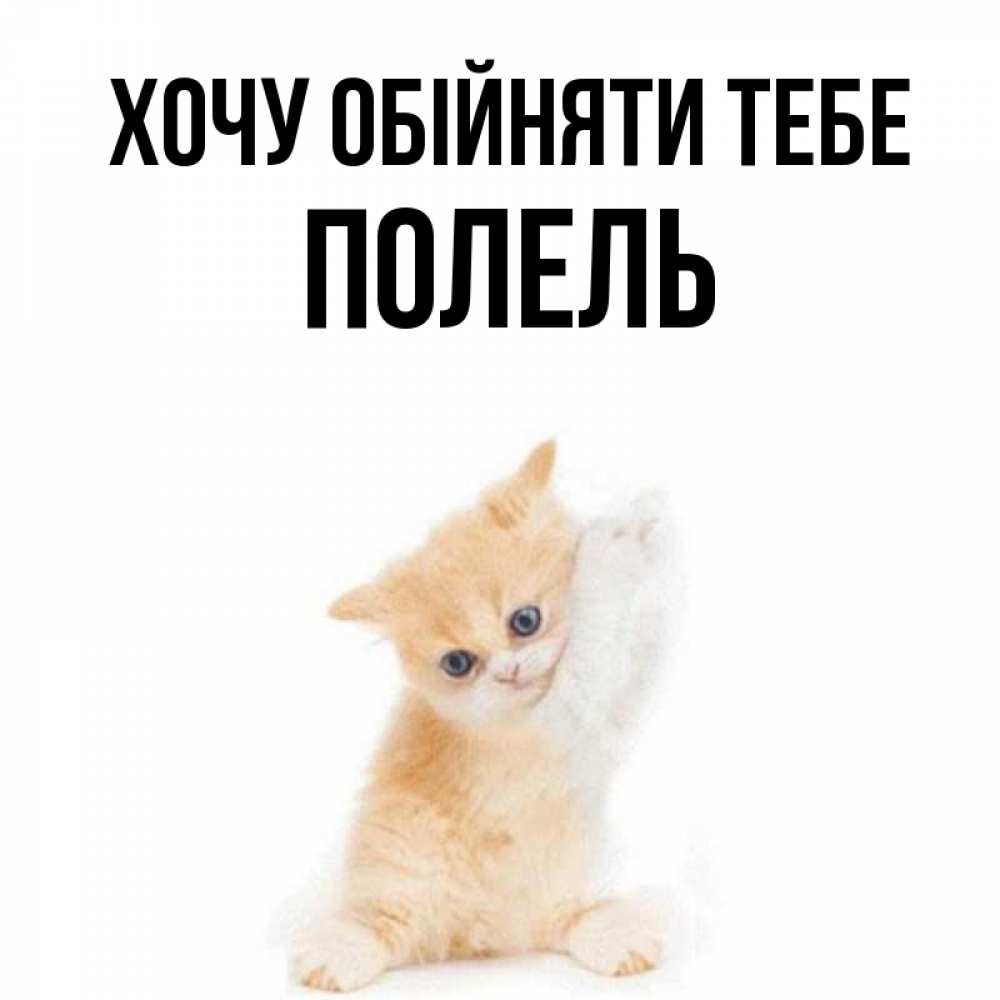 Открытка на каждый день з підписом, Полель Хочу обійняти тебе я хочу очень скорее обнимаешек Прикольна листівка з побажанням онлайн скачати безкоштовно 