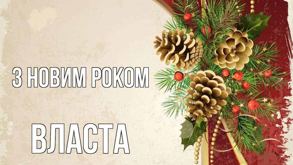 Открытка на каждый день з підписом, Власта З новим роком шишки Прикольна листівка з побажанням онлайн скачати безкоштовно 