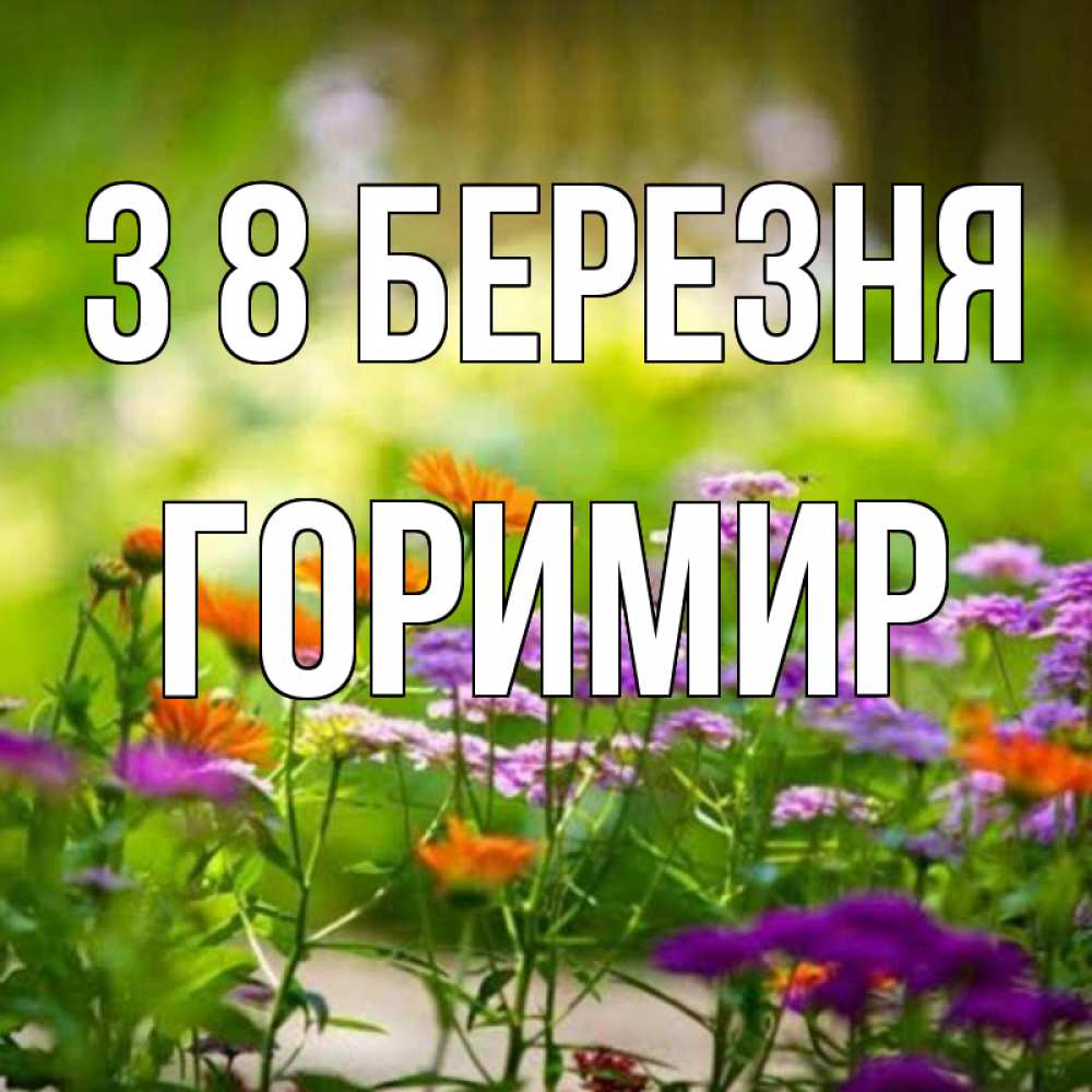Открытка на каждый день з підписом, Горимир З 8 БЕРЕЗНЯ цветы Прикольна листівка з побажанням онлайн скачати безкоштовно 