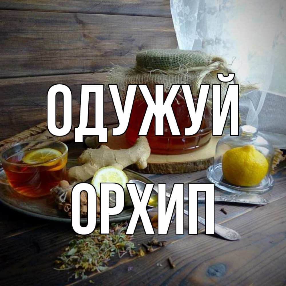 Открытка на каждый день з підписом, Орхип Одужуй банка с медом Прикольна листівка з побажанням онлайн скачати безкоштовно 