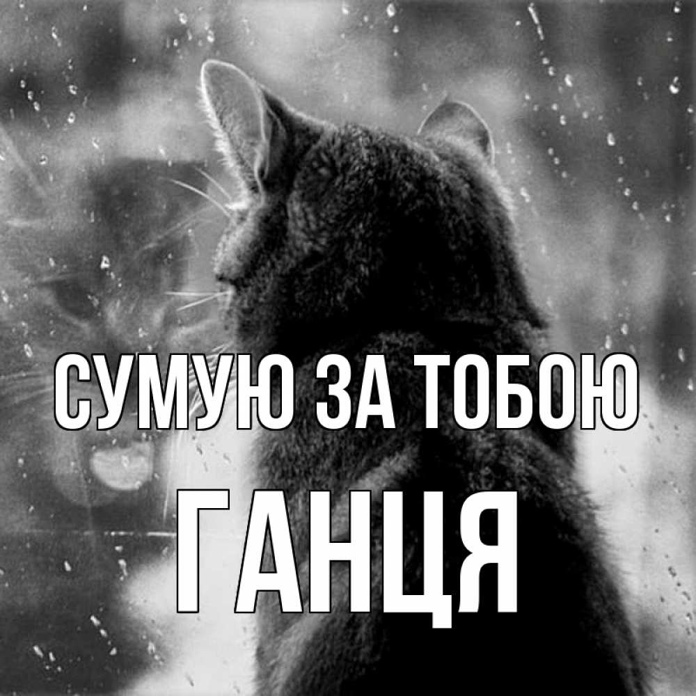 Открытка на каждый день з підписом, Ганця Сумую за тобою скорее ко мне приходи 1 Прикольна листівка з побажанням онлайн скачати безкоштовно 