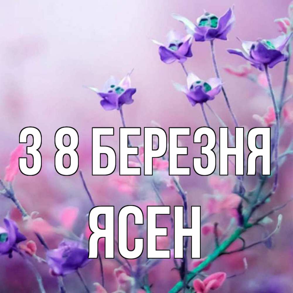 Открытка на каждый день з підписом, Ясен З 8 БЕРЕЗНЯ международный женский день 2 Прикольна листівка з побажанням онлайн скачати безкоштовно 