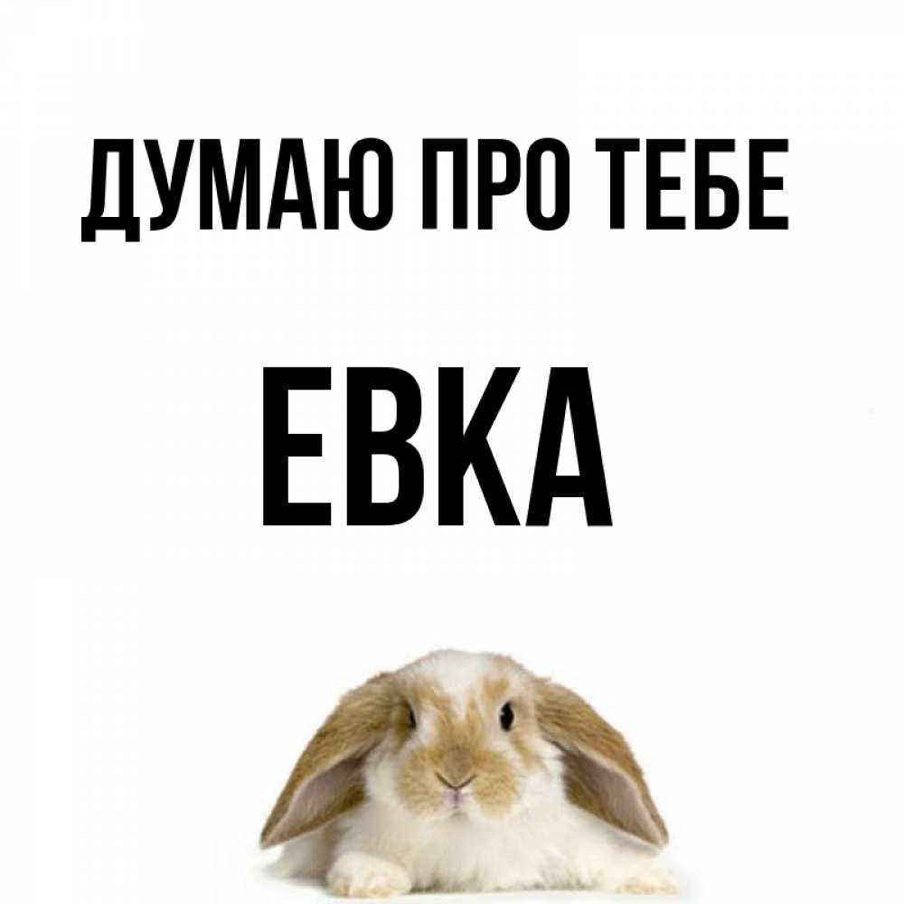 Открытка на каждый день з підписом, Евка Думаю про тебе подписать своими руками онлайн Прикольна листівка з побажанням онлайн скачати безкоштовно 
