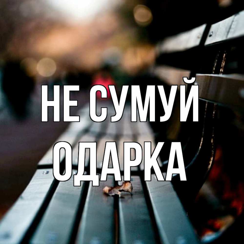 Открытка на каждый день з підписом, Одарка Не сумуй размытый фон Прикольна листівка з побажанням онлайн скачати безкоштовно 