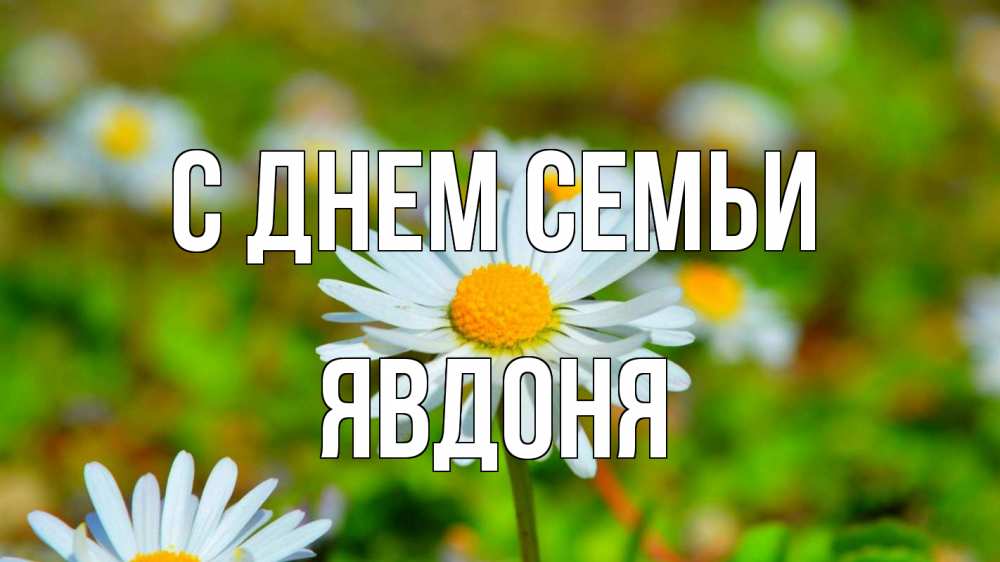 Открытка на каждый день з підписом, Явдоня С днем семьи с днем семьи Прикольна листівка з побажанням онлайн скачати безкоштовно 