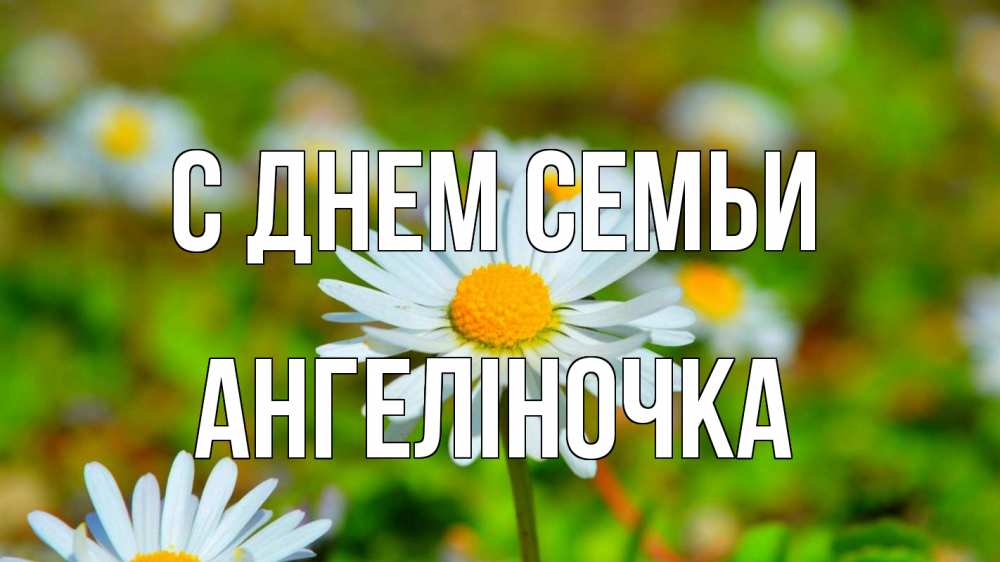 Открытка на каждый день з підписом, Ангеліночка С днем семьи с днем семьи Прикольна листівка з побажанням онлайн скачати безкоштовно 