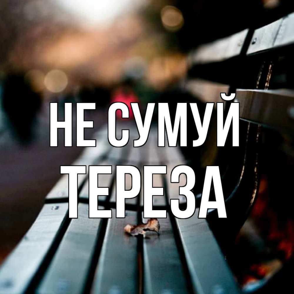 Открытка на каждый день з підписом, Тереза Не сумуй размытый фон Прикольна листівка з побажанням онлайн скачати безкоштовно 