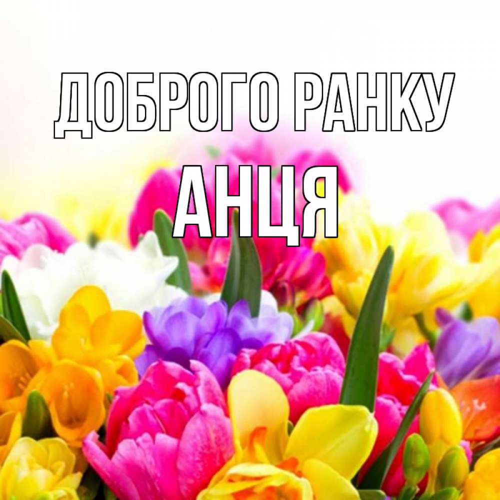 Открытка на каждый день з підписом, Анця Доброго ранку создать открытку со свое подписью Прикольна листівка з побажанням онлайн скачати безкоштовно 