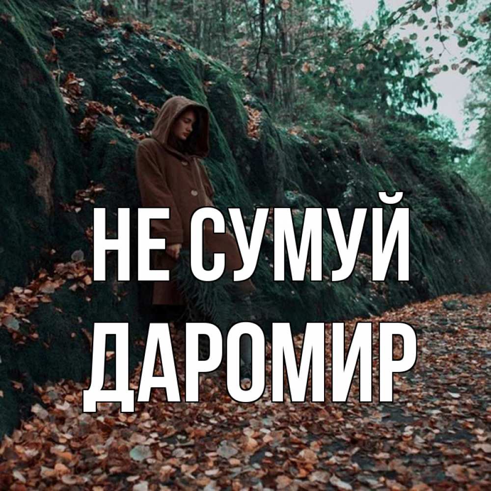 Открытка на каждый день з підписом, Даромир Не сумуй осенний лес Прикольна листівка з побажанням онлайн скачати безкоштовно 