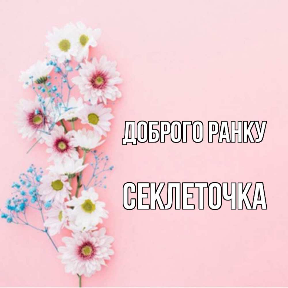 Открытка на каждый день з підписом, Секлеточка Доброго ранку цветы с подписью Прикольна листівка з побажанням онлайн скачати безкоштовно 