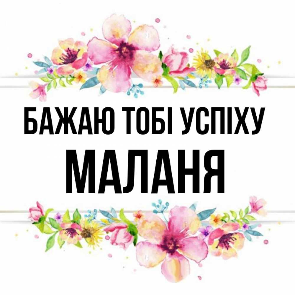 Открытка на каждый день з підписом, Маланя Бажаю тобі успіху пусть повезет 1 Прикольна листівка з побажанням онлайн скачати безкоштовно 