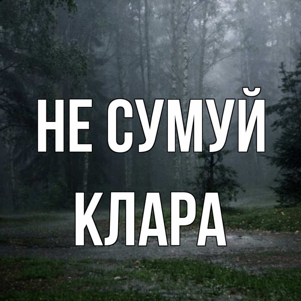 Открытка на каждый день з підписом, Клара Не сумуй осень Прикольна листівка з побажанням онлайн скачати безкоштовно 