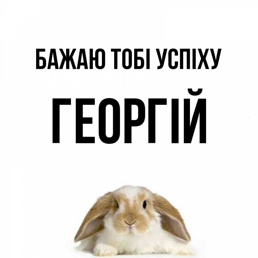 Открытка на каждый день з підписом, Георгій Бажаю тобі успіху открытки с произвольным текстом который можно вставить в открытку и создать ее самостоятельно бесплатно онлайн Прикольна листівка з побажанням онлайн скачати безкоштовно 
