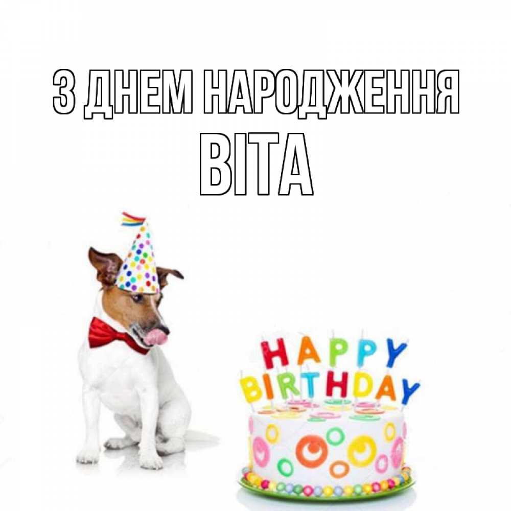 Открытка на каждый день з підписом, Віта З Днем народження праздник Прикольна листівка з побажанням онлайн скачати безкоштовно 