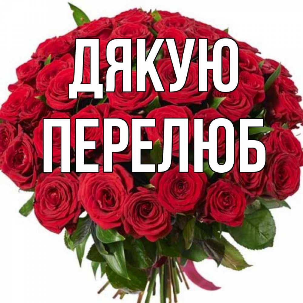 Открытка на каждый день з підписом, Перелюб Дякую букет красных роз Прикольна листівка з побажанням онлайн скачати безкоштовно 