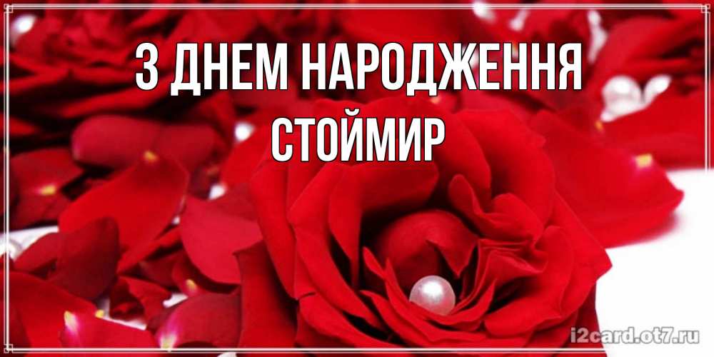 Открытка на каждый день з підписом, Стоймир З Днем народження роза с жемчужиной на открытке для любимых Прикольна листівка з побажанням онлайн скачати безкоштовно 