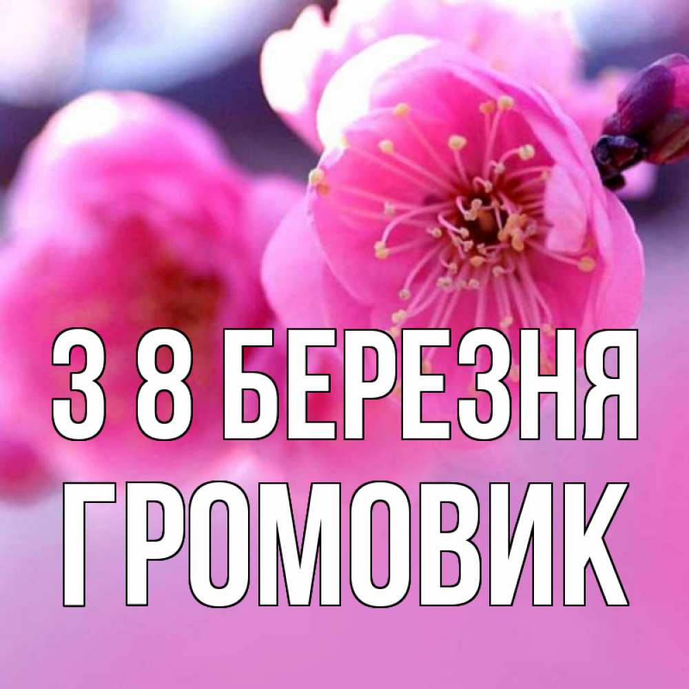 Открытка на каждый день з підписом, Громовик З 8 БЕРЕЗНЯ международный женский день Прикольна листівка з побажанням онлайн скачати безкоштовно 