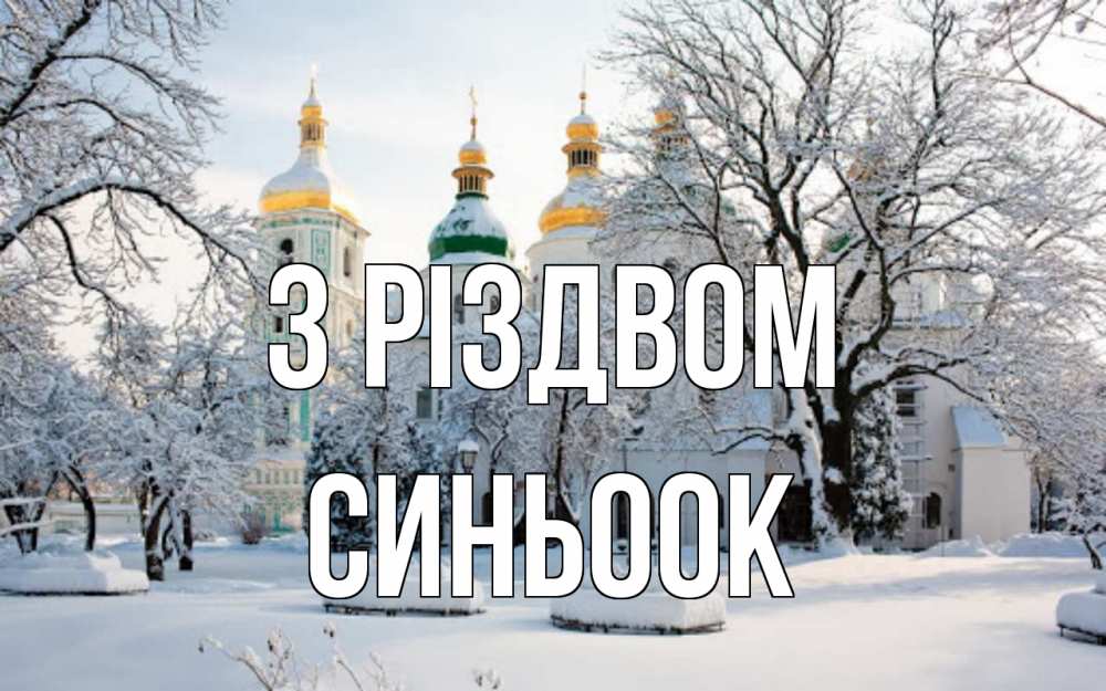 Открытка на каждый день з підписом, Синьоок З Різдвом зима, церковь Прикольна листівка з побажанням онлайн скачати безкоштовно 
