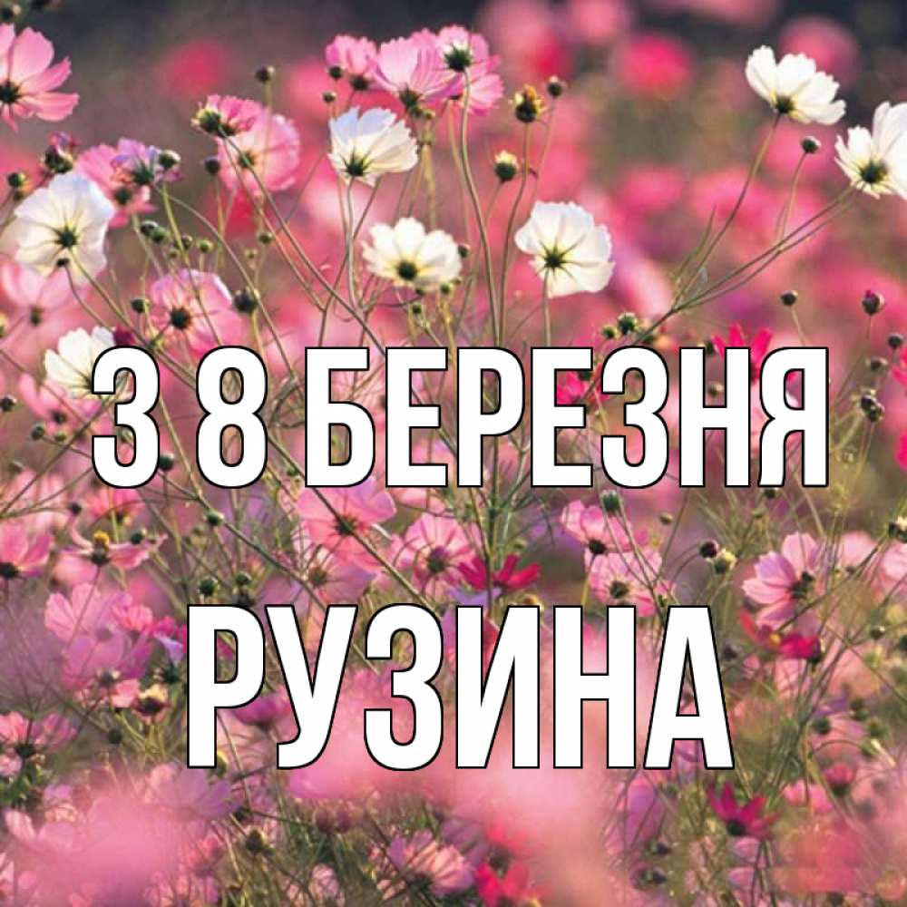 Открытка на каждый день з підписом, Рузина З 8 БЕРЕЗНЯ красиво 1 Прикольна листівка з побажанням онлайн скачати безкоштовно 
