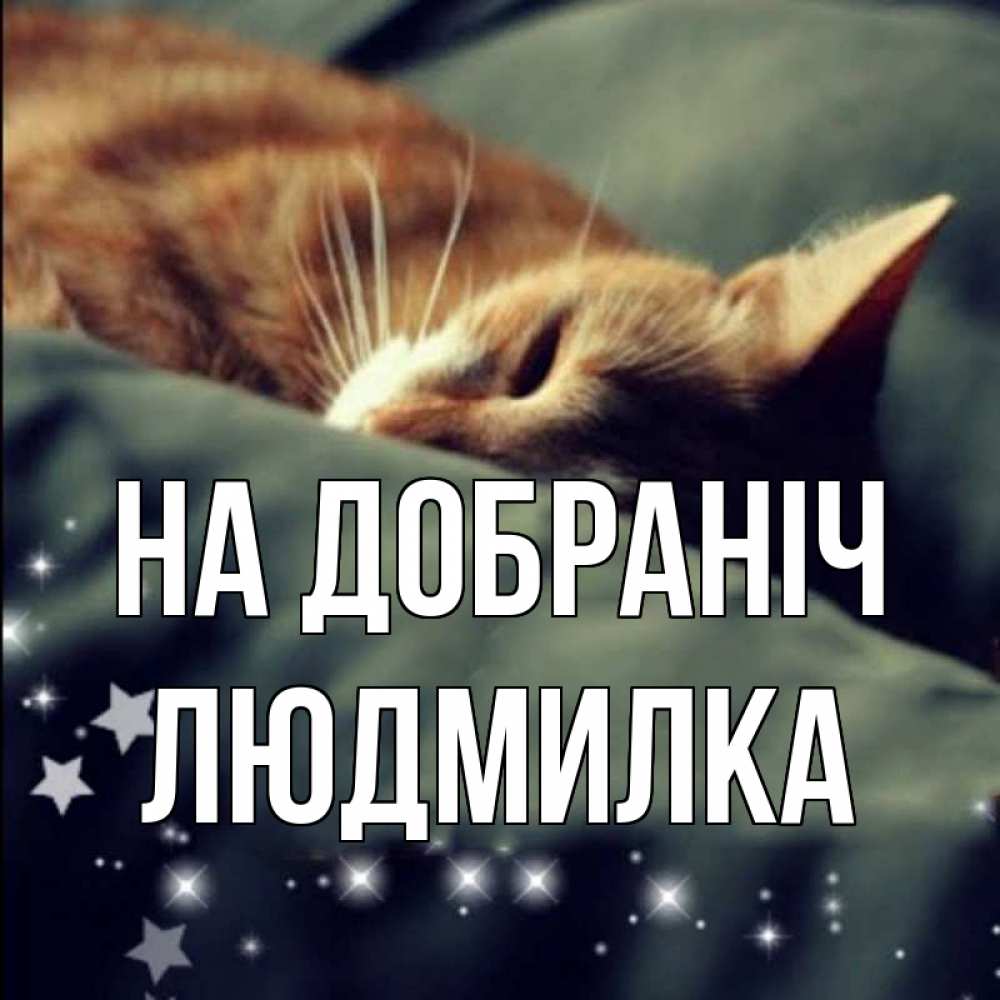 Открытка на каждый день з підписом, Людмилка На добраніч кроватка Прикольна листівка з побажанням онлайн скачати безкоштовно 