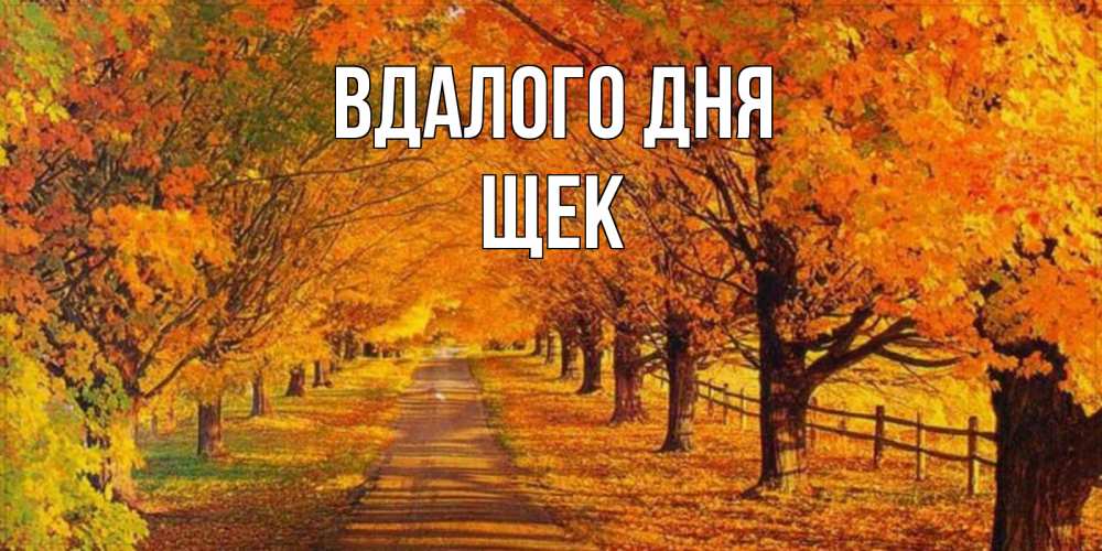 Открытка на каждый день з підписом, Щек Вдалого дня деревья с осенними листьями Прикольна листівка з побажанням онлайн скачати безкоштовно 