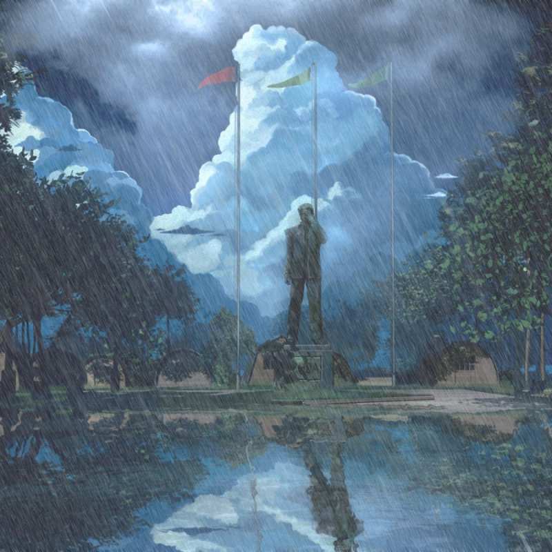 Открытка под дождем  печалька  Сумую за тобою 