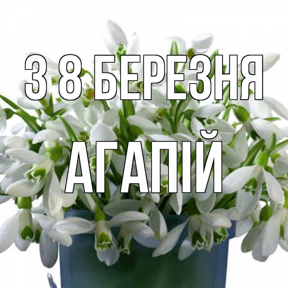 Открытка на каждый день з підписом, Агапій З 8 БЕРЕЗНЯ цветы к международному женскому дню Прикольна листівка з побажанням онлайн скачати безкоштовно 