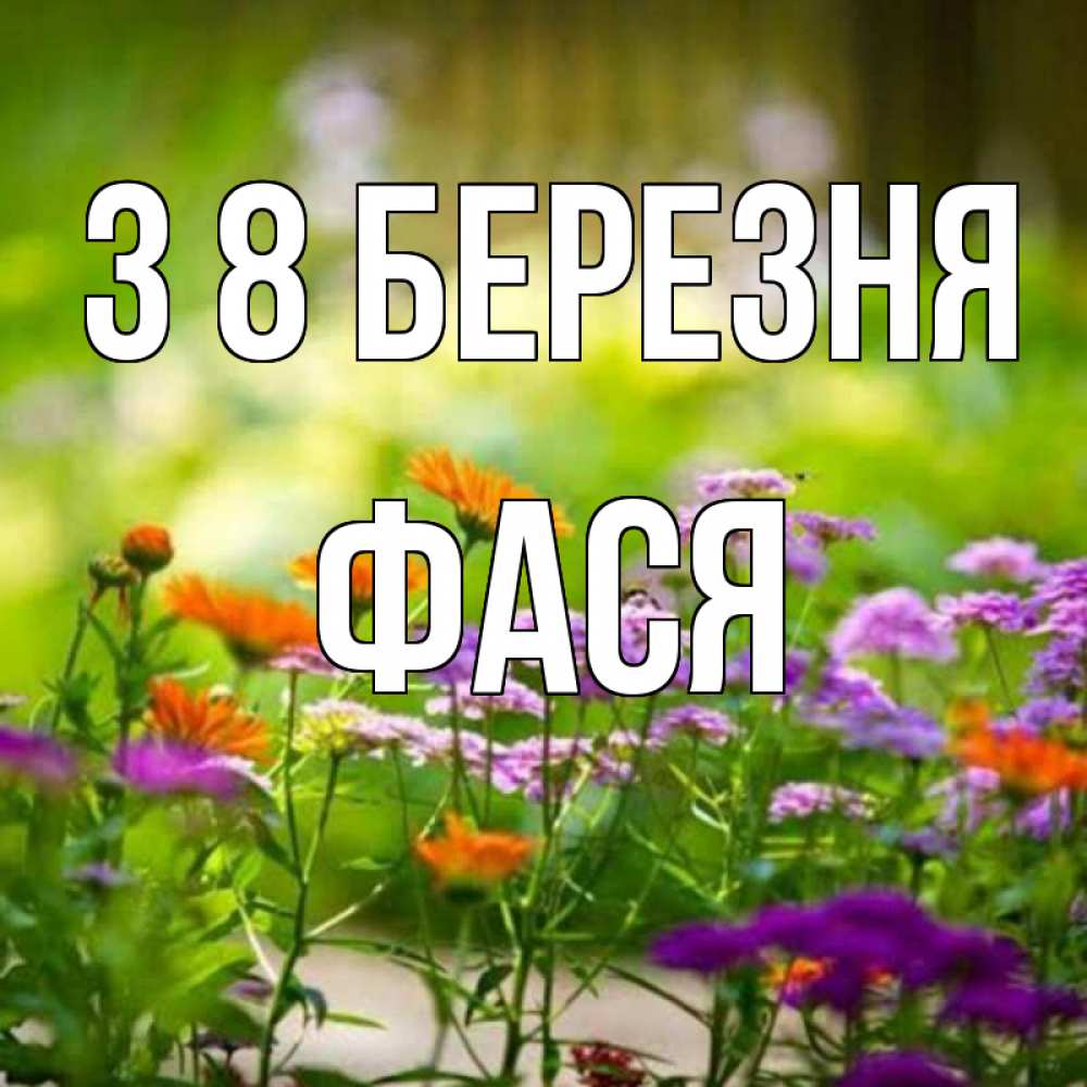Открытка на каждый день з підписом, Фася З 8 БЕРЕЗНЯ цветы Прикольна листівка з побажанням онлайн скачати безкоштовно 