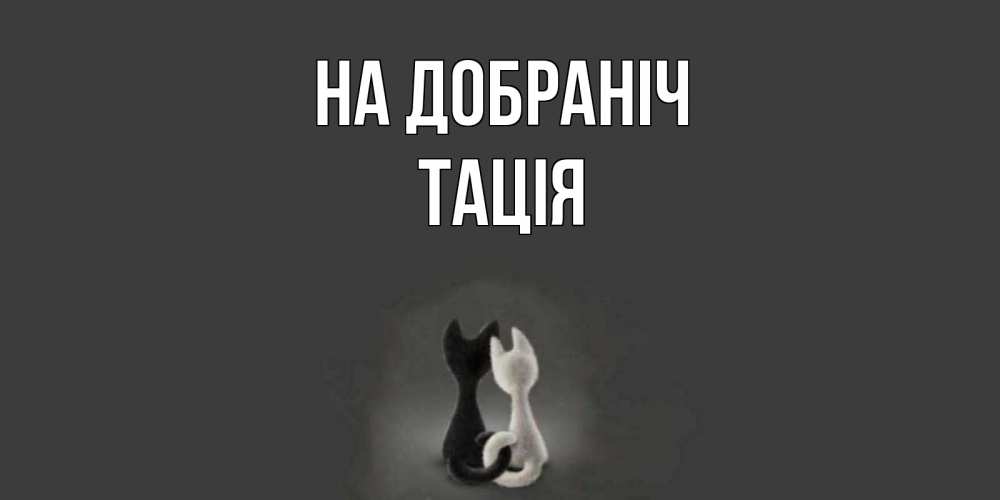 Открытка на каждый день з підписом, Тація На добраніч коты Прикольна листівка з побажанням онлайн скачати безкоштовно 