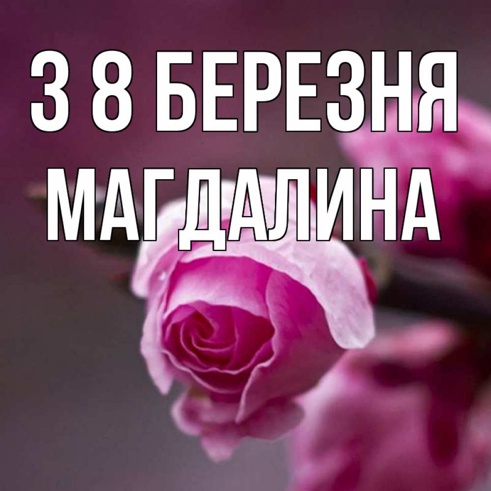 Открытка на каждый день з підписом, Магдалина З 8 БЕРЕЗНЯ весна Прикольна листівка з побажанням онлайн скачати безкоштовно 