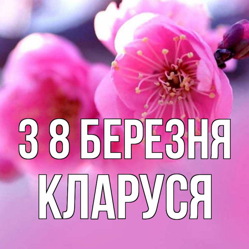 Открытка на каждый день з підписом, Кларуся З 8 БЕРЕЗНЯ международный женский день Прикольна листівка з побажанням онлайн скачати безкоштовно 