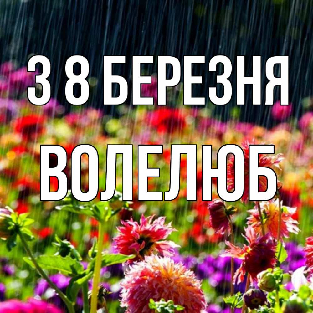 Открытка на каждый день з підписом, Волелюб З 8 БЕРЕЗНЯ цветы под дождиком к международному женскому дню Прикольна листівка з побажанням онлайн скачати безкоштовно 