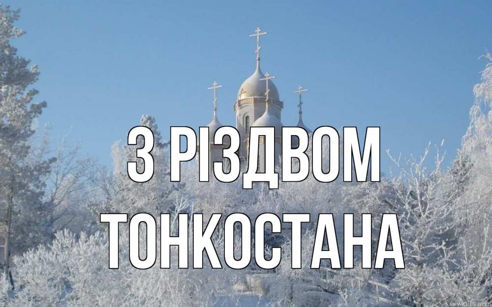Открытка на каждый день з підписом, Тонкостана З Різдвом храм, зима, лес, церковь Прикольна листівка з побажанням онлайн скачати безкоштовно 