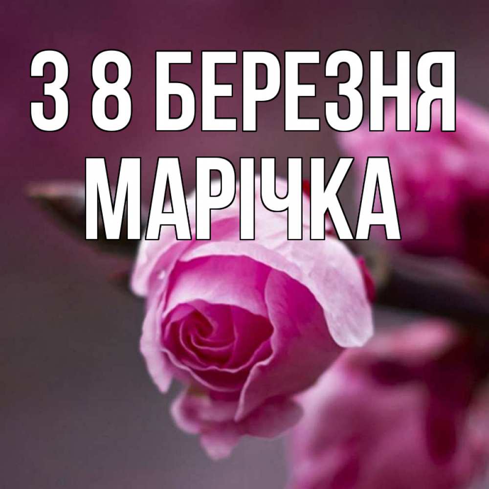 Открытка на каждый день з підписом, Марічка З 8 БЕРЕЗНЯ весна Прикольна листівка з побажанням онлайн скачати безкоштовно 