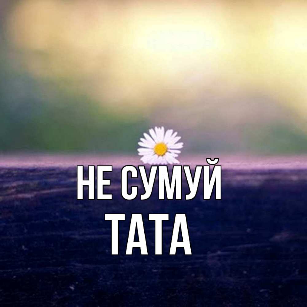 Открытка на каждый день з підписом, Тата Не сумуй красота Прикольна листівка з побажанням онлайн скачати безкоштовно 