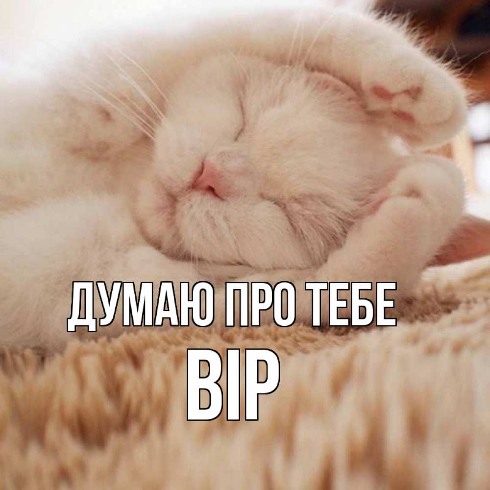 Открытка на каждый день з підписом, Вір Думаю про тебе для любимой девушки милота Прикольна листівка з побажанням онлайн скачати безкоштовно 