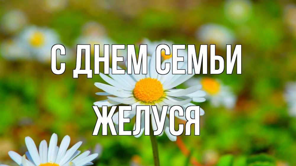 Открытка на каждый день з підписом, Желуся С днем семьи с днем семьи Прикольна листівка з побажанням онлайн скачати безкоштовно 