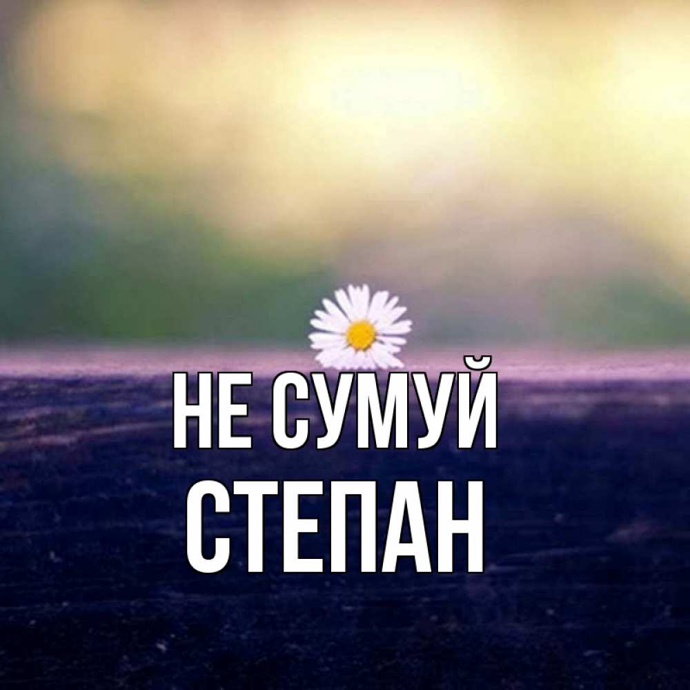 Открытка на каждый день з підписом, Степан Не сумуй красота Прикольна листівка з побажанням онлайн скачати безкоштовно 