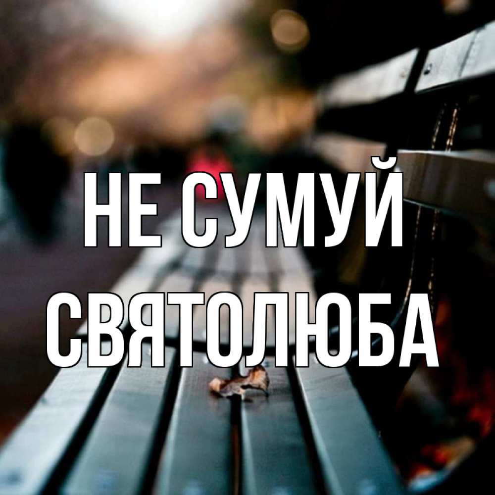 Открытка на каждый день з підписом, Святолюба Не сумуй размытый фон Прикольна листівка з побажанням онлайн скачати безкоштовно 